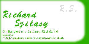 richard szilasy business card